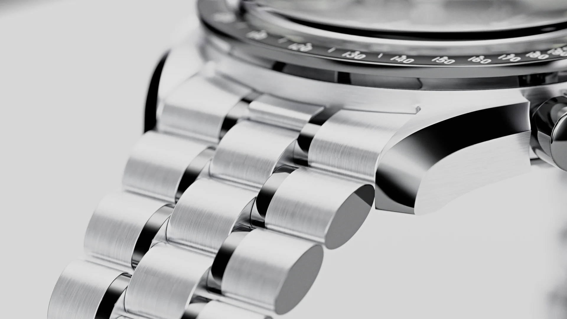 OMEGA Speedmaster bracelet connected to the case